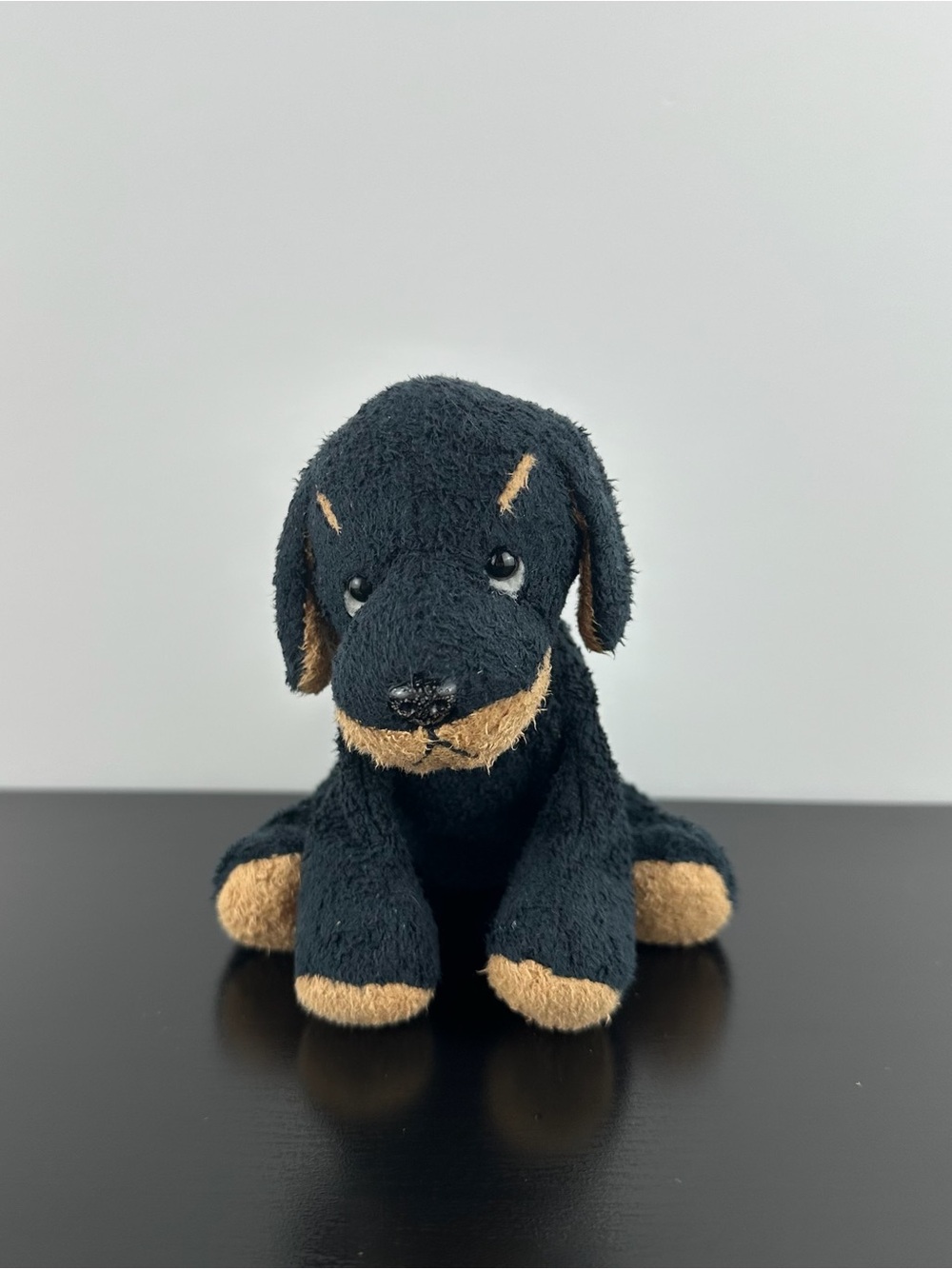 Russ Berrie Rare Luv Pets Biscuit Rottweiler Puppy Dog 5” Black Brown Plush Pet